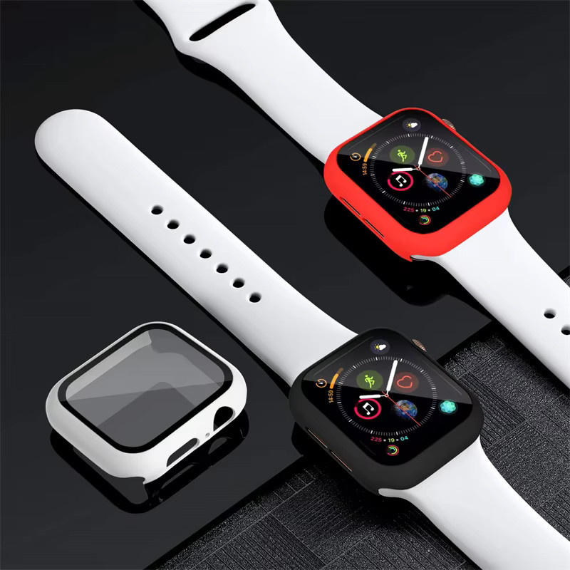 Displayschutzfolie für Apple Watch, 3 Stück, gehärtetes Glas mit Abdeckung - Bild 2