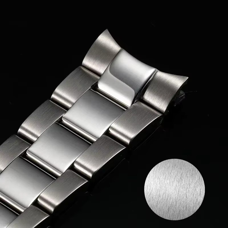 yunfook Uhrenarmband Edelstahl, Silber, 20 mm, Herren - Bild 2