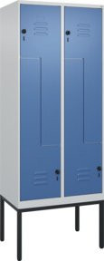 C+P Z-Spind Classic PLUS Garderobenschrank mit 4 Fächern und Sicherheits-Drehriegel, Gestell aus Stahl, Höhe: 212 cm, Breite: 80 cm, Tiefe: 50 cm - Bild 1