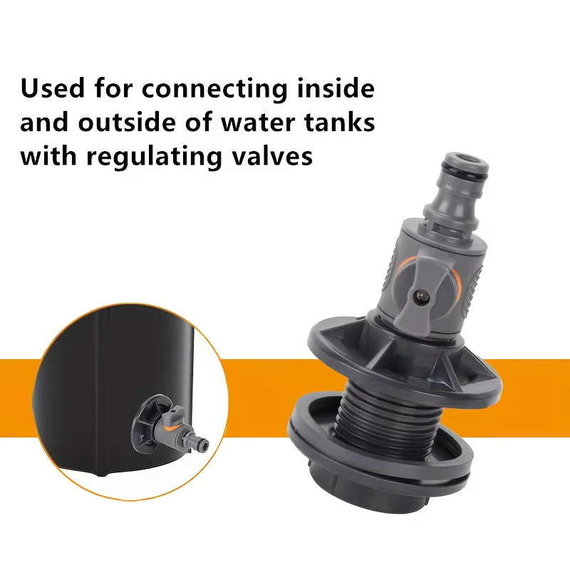 2 Stück Tap Connector Anschluss mit 1/2 Zoll DN15 Außengewinde für Bewässerung und Regentonzapfen - Bild 5