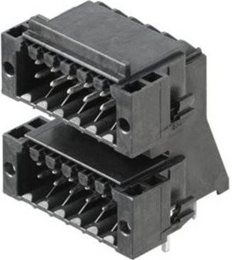 Weidmüller Stiftgehäuse-Platine Schwarz, 16 Polzahl, Rastermaß: 3.50 mm, 20 Stück - Bild 1