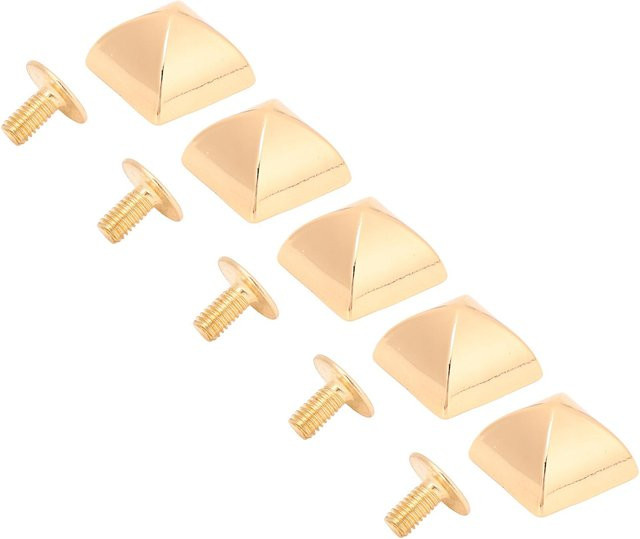GoolRC 20 Stück Pyramidennieten aus Zinklegierung in Gold, quadratisch mit Schraubnieten, Größe 12 mm - Bild 1