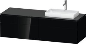 Duravit L-Cube Waschtischunterschrank in Hochglanz Weiß, Wandmontage, B/H/T: 162 x 48,2 x 55 cm - Bild 1