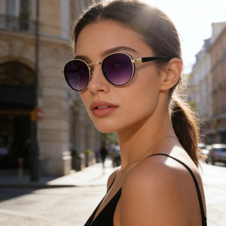 Runde Sonnenbrille, Vollrand, Unisex - Bild 3