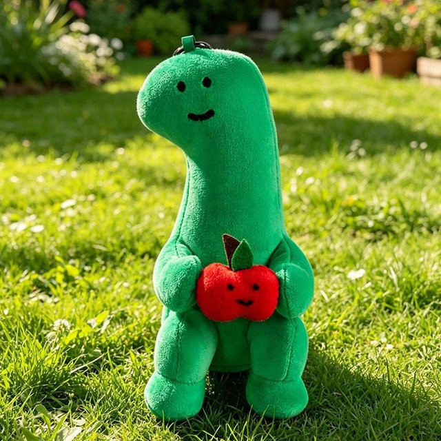 Yiran Health & Beauty Dinosaurier Plüsch Schlüsselanhänger, Grün, ab 14 Jahren - Bild 1