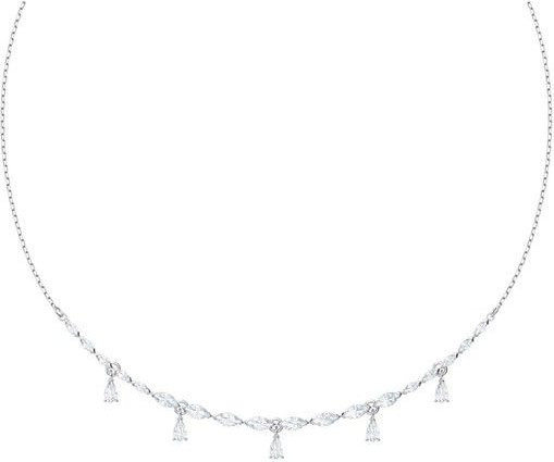 Swarovski Halskette Damen, Weißgold-plattiert, Kristall - Bild 1