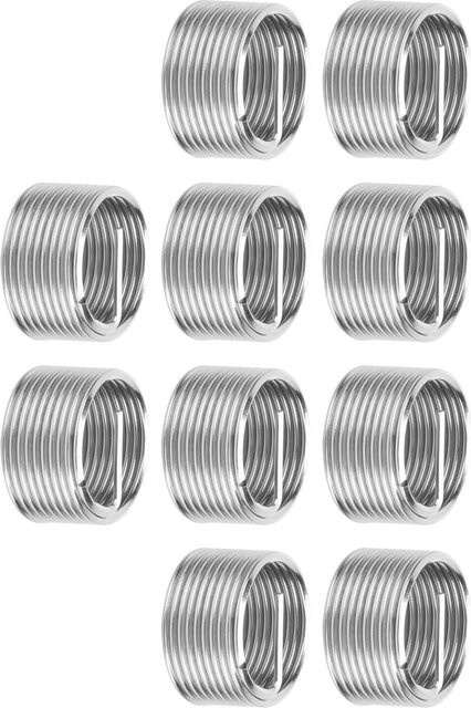 10 Stück Drahtgewindeeinsatz Schraube Buchse aus Edelstahl in Silber, M18x1.5x1D von TOMTOP JMS - Bild 1