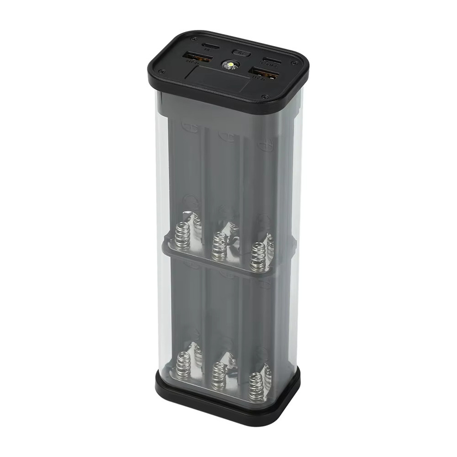 DIY Powerbank Kit 22,5 W Schnellladegerät für 18650 Batterien mit 6 oder 12 Slots, transparentes Gehäuse - Bild 3