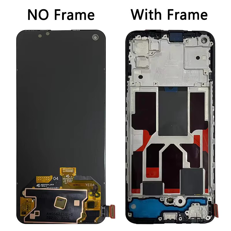 Oppo Realme GT Master Edition Display-Bildschirmrahmen mit Super AMOLED Touchpanel Digitizer in Schwarz - Bild 4