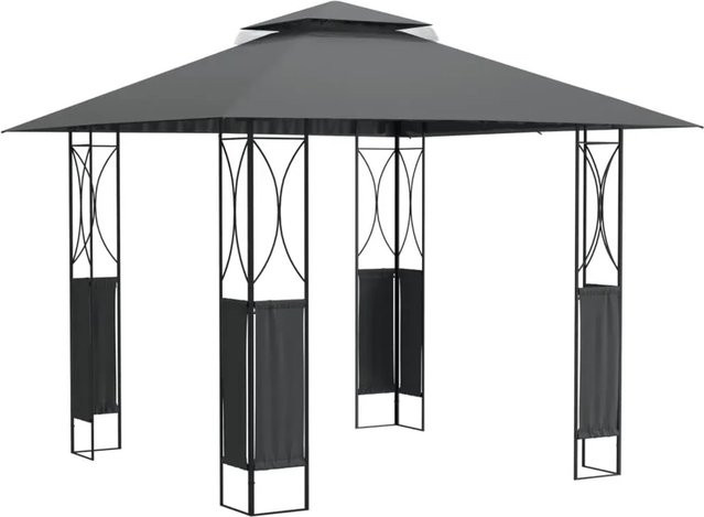 vidaXL Pavillon mit Dach in Anthrazit aus Stahl und Polyester, B/T/H: 300 x 300 x 270 cm - Bild 1