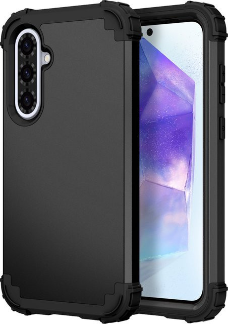 Robuste und stoßfeste Schutzhülle für Samsung Galaxy A26 5G, A36 5G und A56 in Schwarz und Lila - Bild 1