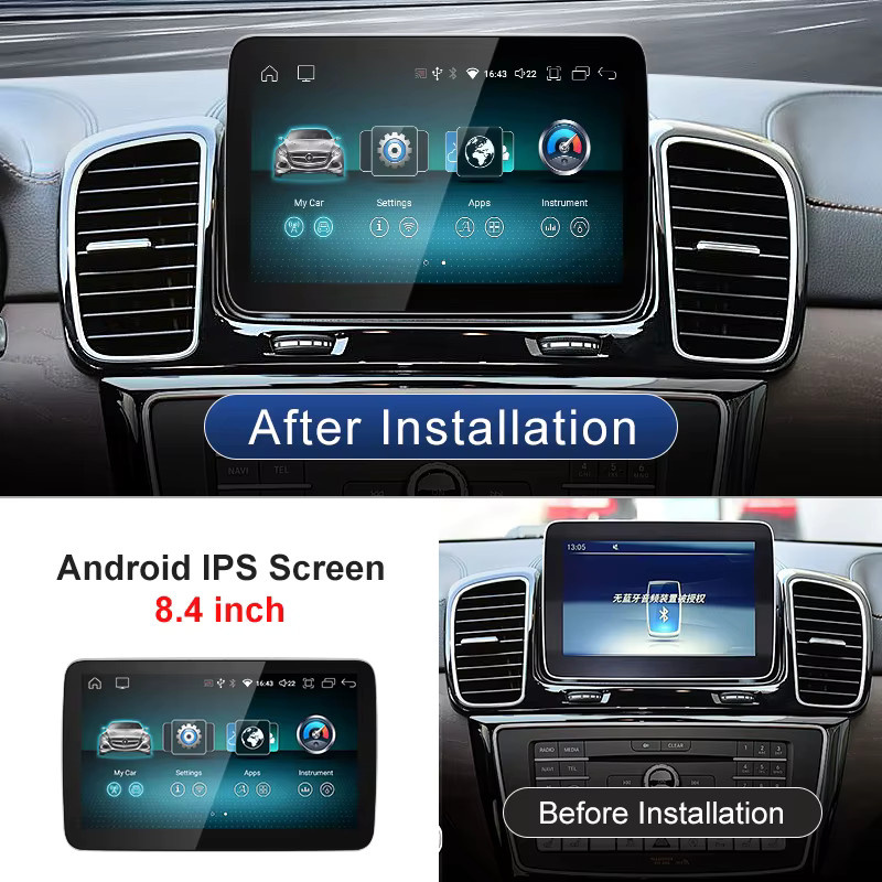 STWEI Auto Multimedia System mit 8,4 Zoll Android Bildschirm für Mercedes Benz GLE 350 450 GLS NTG 5.0 mit drahtlosem Android Auto und CarPlay in Schwarz - Bild 2