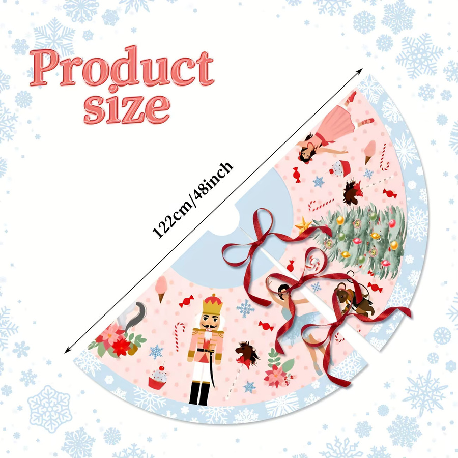 VIKAMA Weihnachtsbaumrock mit Nussknacker-Motiv in Multicolour aus Textil - Bild 4