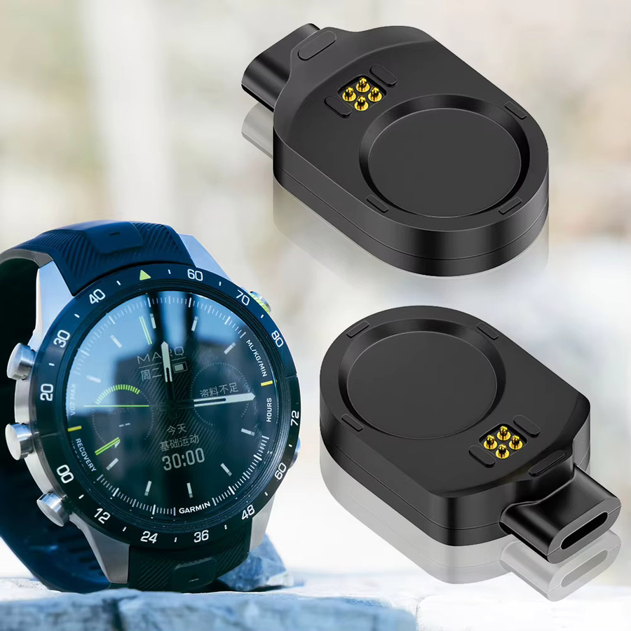 ALLOET 8-Pin zu USB-C Ladeadapter für Garmin MARQ 2 Gen 2 Uhren, Schwarz - Bild 4