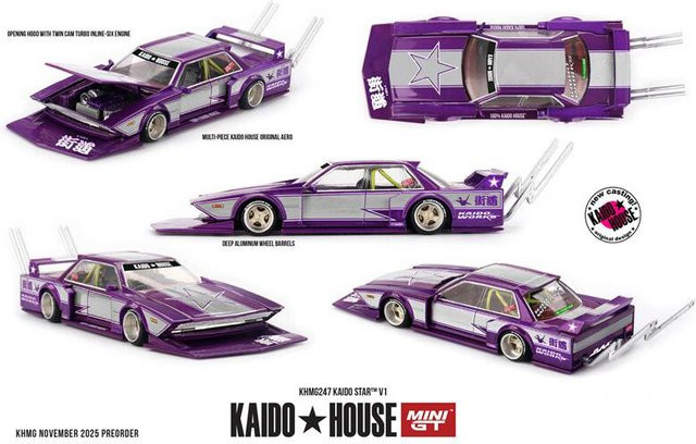 MINI GT Kaido House x MINI GT Kaido Star V1 Modellauto, 1:64, Lila - Bild 1