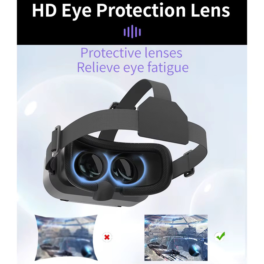 AyeBeau 3D VR Brille Virtual Reality Headset für Smartphones in Schwarz - Bild 3