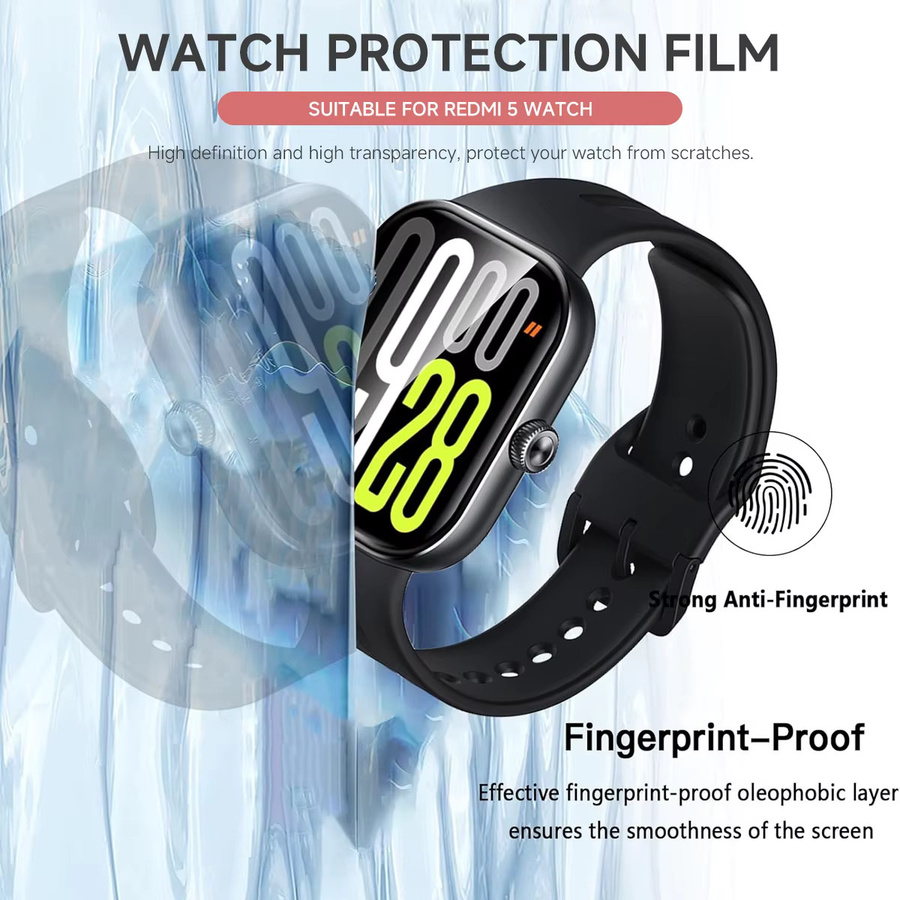 Xiaomi Hydrogel Film für Redmi Uhr 6 5 4, Smartwatch Zubehör, transparent - Bild 2