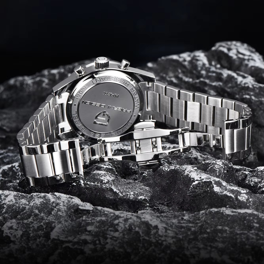 PAGANI DESIGN Chronograph, Quarz, Edelstahl, Schwarz, Herren - Bild 6