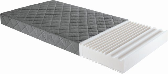 PAIDI Kaltschaummatratze für Kinder in Anthrazit Grau mit Baumwollbezug, B/T: 90 x 200 cm - Bild 1
