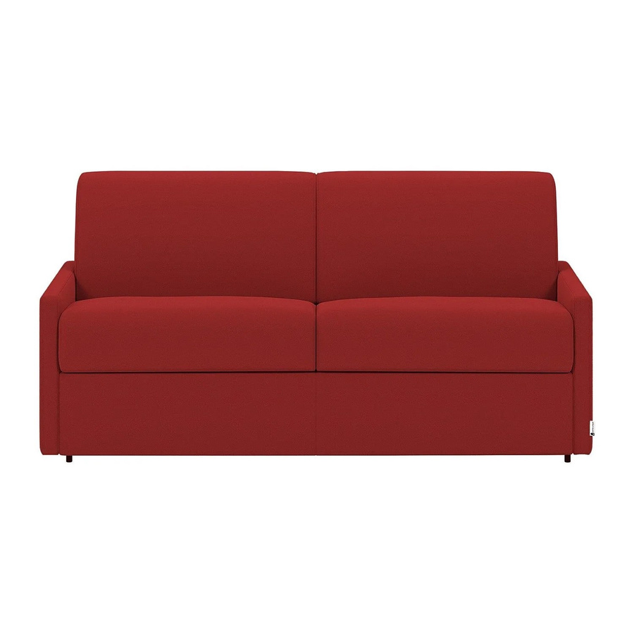 Vente-unique Schlafsofa Calife in Rot, modernes Polstersofa mit Stoffbezug für das Wohnzimmer - Bild 2
