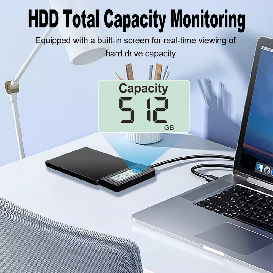 Kebidumei USB 3.2 zu SATA Adapter Konverterkabel für 2,5 und 3,5 Zoll Festplatten in Schwarz - Bild 4