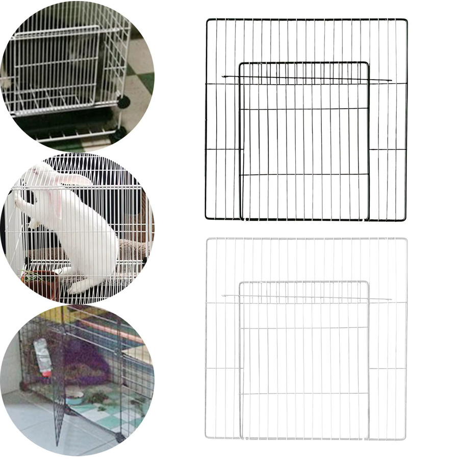 Kesoto Laufstall-Tür aus Metall als tragbare Sicherheitsbarriere für Welpen, Kaninchen und Meerschweinchen in Schwarz - Bild 3