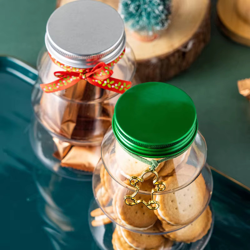 Transparentes Weihnachtsbaum Glas für Süßigkeiten und Kekse als DIY Geschenkverpackung, 500 ml - Bild 4