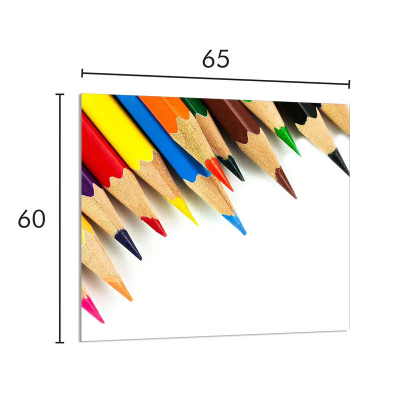 Modernes Glaspanel für die Küche in Bunt, abstraktes Design, B/H: 65 x 60 cm - Bild 3