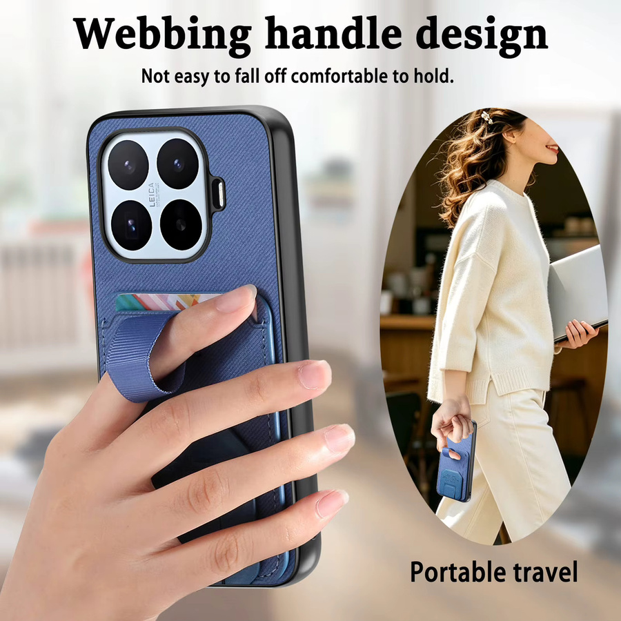 Luxuriöse PU-Leder Handyhülle mit Kartenhalter und Standfunktion für Xiaomi 17T Pro 5G, Xiaomi 17T, Mi 15T und 15T Pro in Schwarz - Bild 2