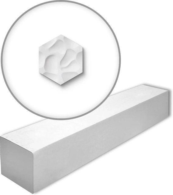 NOEL & MARQUET NMC CORAL-Box ARSTYL 3D Wandpaneele Set aus Polyurethan Hartschaum in Weiß, 6 Zierelemente, 0,54 m2 - Bild 1