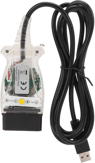 Koogeelife K+DCAN OBD2 Diagnosekabel mit Schalter und USB-Schnittstelle in Schwarz für BMW E60 E61 E81 E70 E83 E87 E90 E91 - Bild 1