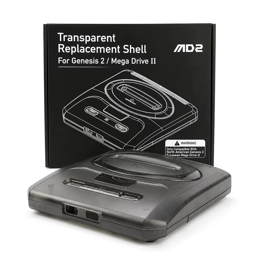 LinkRetro Transparente ABS-Ersatzhülle für Sega Genesis 2 / MD2 Spielkonsole - Bild 5