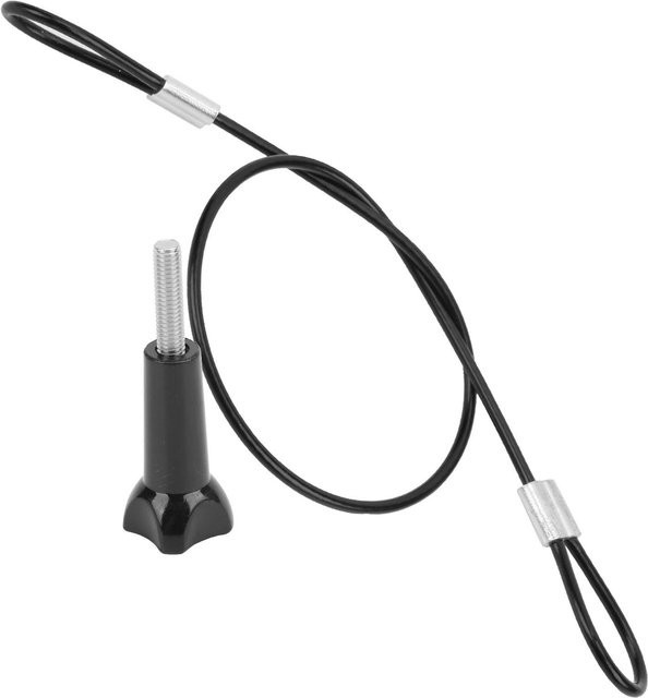 Shoemst Anti-Verlust Lanyard aus Edelstahl in Schwarz für GoPro und DJI OSMO, Länge: 30 cm - Bild 1