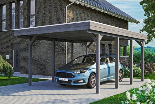 SKANHOLZ Carport Friesland in Grau, B/T: 397 x 555 cm, Firsthöhe: 241 cm - Bild 1