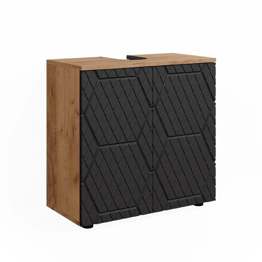 Vicco Waschbeckenunterschrank Irma Eiche Anthrazit für das Badezimmer B/T/H: 60 x 59 x 59 cm - Bild 3
