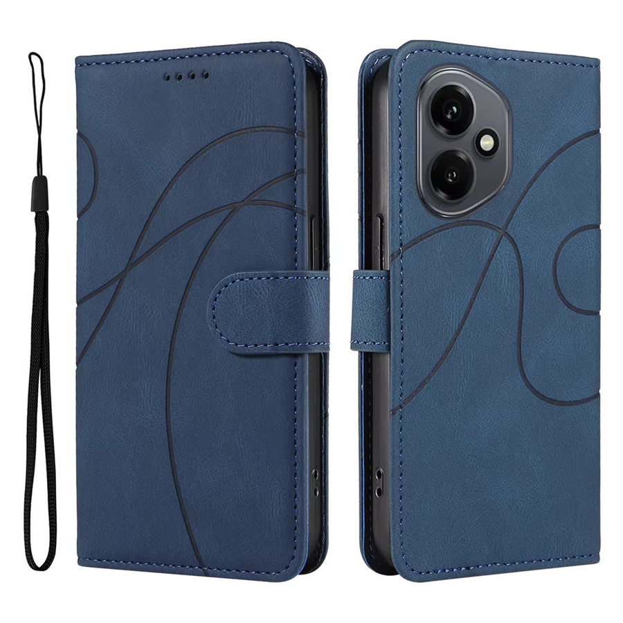 Magnetische Leder-Klapphülle mit Brieftaschenfunktion für Honor 5G Modelle in Blau - Bild 2