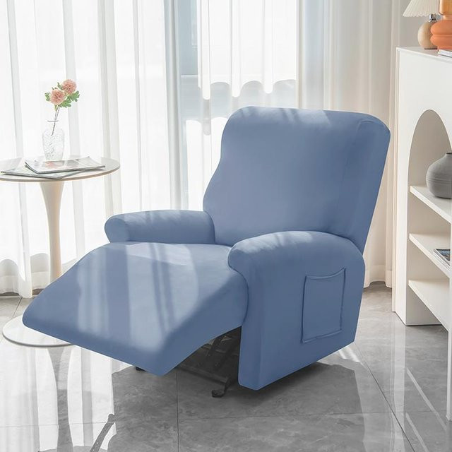 Bestbags Elastischer Sesselbezug in Blau, Staubdichter und Rutschfester Stretch-Bezug für Liegesofas und Sessel - Bild 1