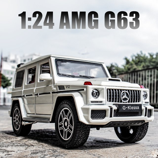CCA G63 Auto Modell, Geländewagen, 1:24, Metall, mit Licht und Sound, Pink - Bild 1