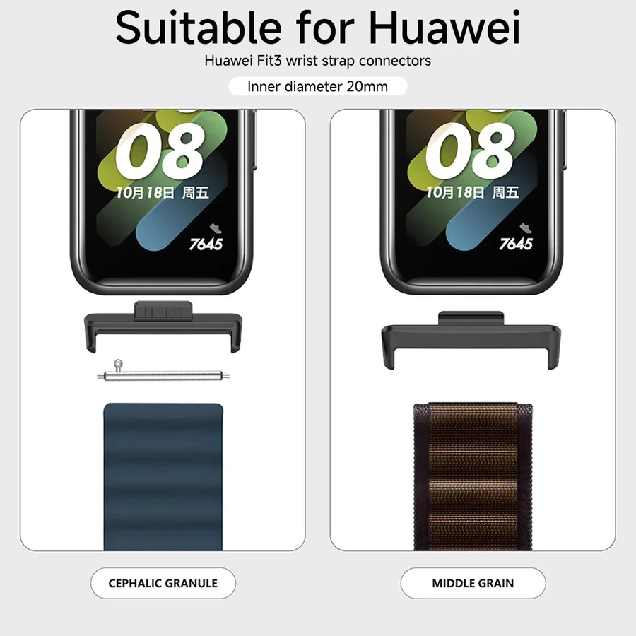 Huawei Armbandverbinder Edelstahl, Silber, 20mm 22mm - Bild 2