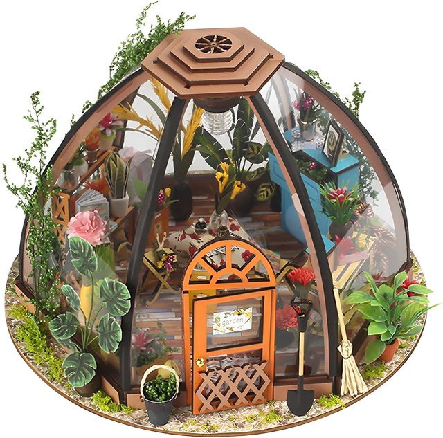 Binchi Keji Travel DIY-Miniaturhaus-Bausatz, mit LED-Licht, black - Bild 1