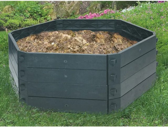 KHW Schnellkomposter SK 550 Anthrazit für Gartenabfälle B: 50 cm, H: 130 cm - Bild 1