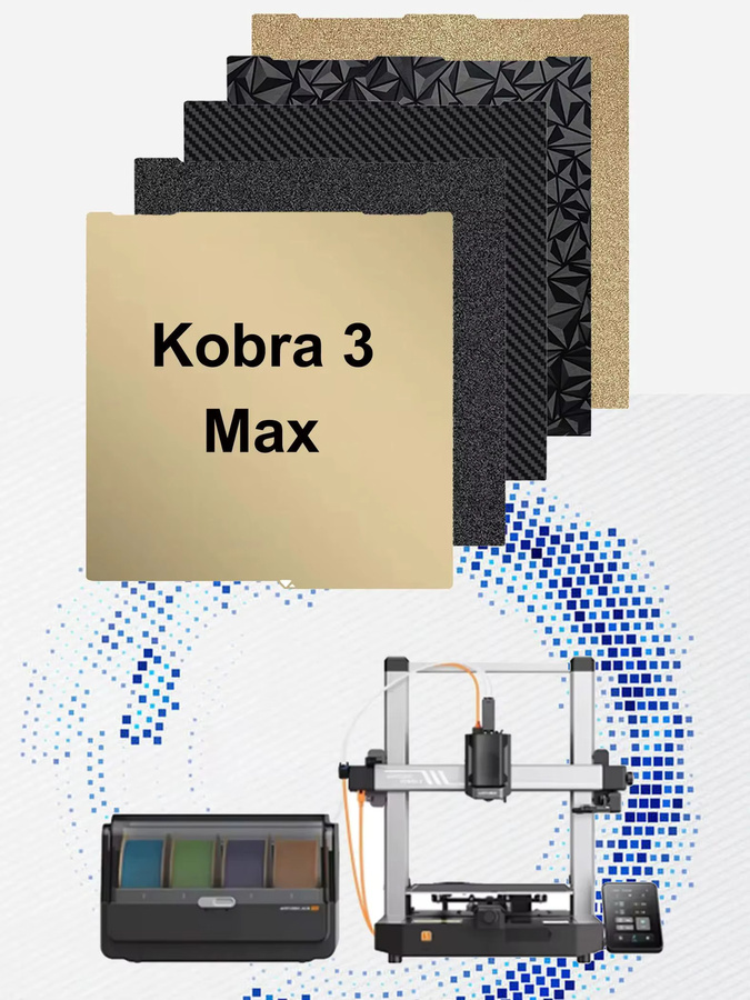 Anycubic Bauplatte aus Federstahl für Kobra 3 und Kobra 3 Max mit PEI Textur und glatter Oberfläche, Breite: 430 mm - Bild 4