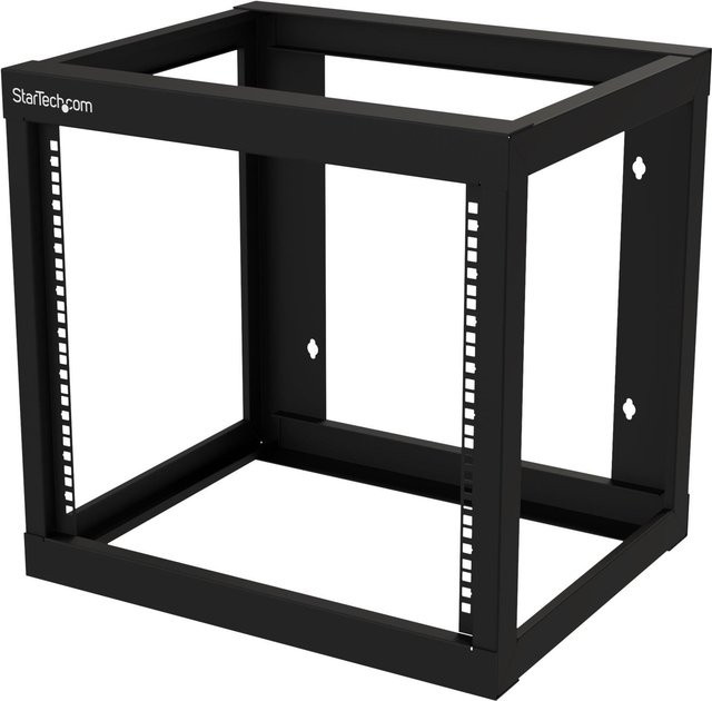 StarTech.com 9U Wandmontage Netzwerk-Rack, offener Rahmen mit 2 Pfosten, Schwarz - Bild 1