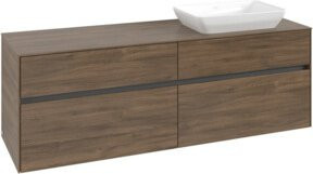 V&B Waschtischunterschrank Collaro in Arizona Oak mit Waschbecken rechts, B: 160 cm, T: 54,8 cm, H: 50 cm - Bild 1