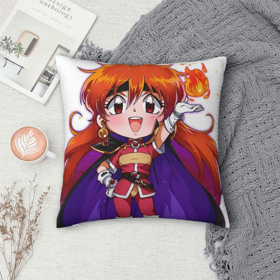 Lina Inverse Dragon Slave Slayers Quadratischer Kissenbezug aus Peach Skin, B/T/H: 18 x 18 x 18 cm - Bild 2