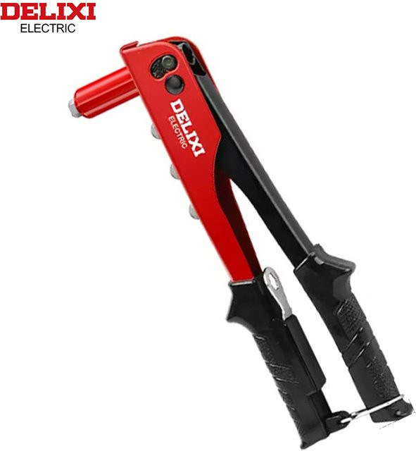 DELIXI ELECTRIC Hochleistungs-Handnietgerät in Rot für Metallbleche und Rohre - Bild 1