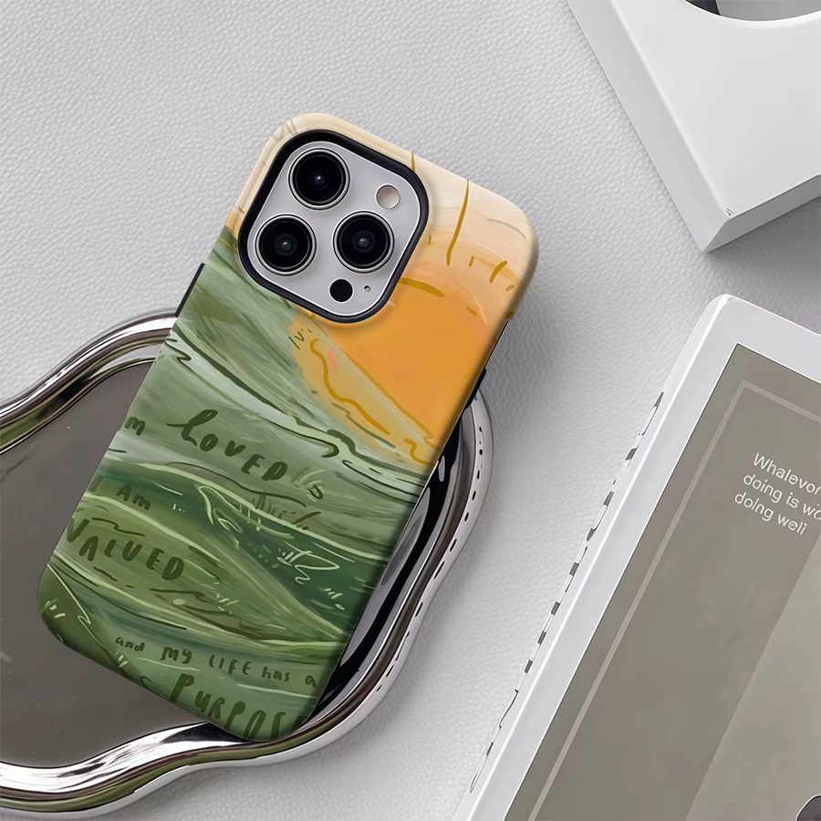Sonnenaufgang Handyhülle für Apple iPhone 17 16 15 14 13 12 11 Pro Max Plus mit doppelschichtiger Rückseite in Multicolour - Bild 5