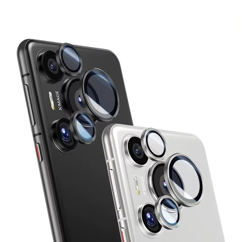 Kamera Objektiv Schutz für Huawei Pura 70 Pro Plus Ultra aus Aluminiumlegierung und gehärtetem Glas in Silber - Bild 5