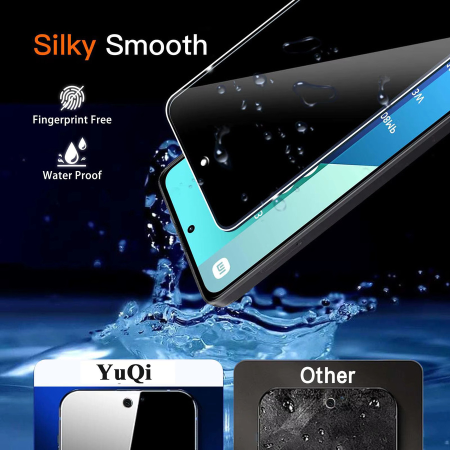 Xiaomi Redmi Note 13 Pro Displayschutzfolie aus gehärtetem Glas mit Anti-Spy Privatsphäre-Funktion, HD kristallklar, 9H Härte, transparent - Bild 6