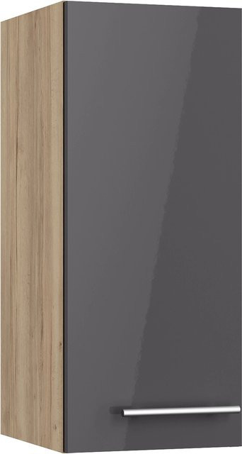 Optifit Küchen-Oberschrank Jonte in Anthrazit und Wildeiche, B/T/H: 30,0 x 70,4 x 34,9 cm - Bild 1